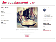 Tablet Screenshot of consignmentbar.com